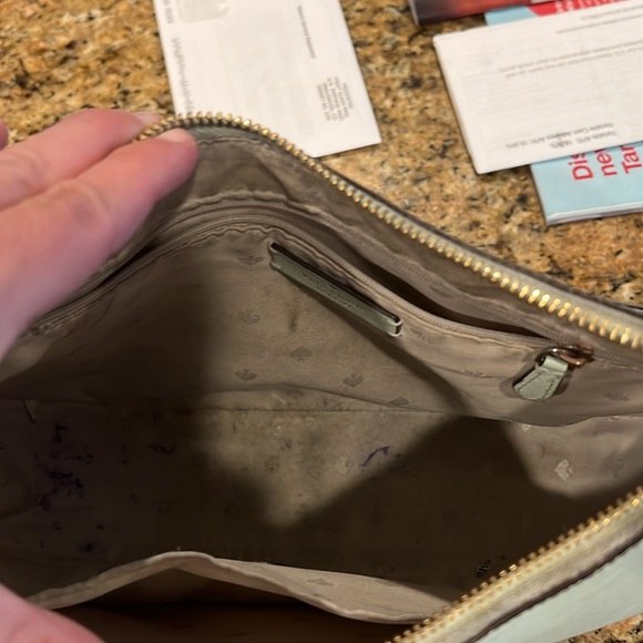 Light blue/green Kate spade purse with matching wallet - Picture 3 of 5